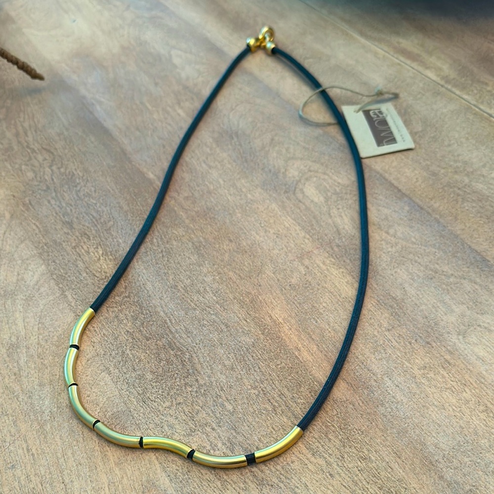 Designer, gold and black necklace brand new